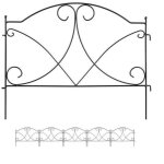 Northix - cloture de parterre de fleurs en metal en 6 parties