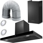 Hotte de cuisine �l�gante 90 cm noir berdsen bt - 218