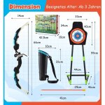 Northix - ensemble de 2 arcs et fleches pour enfants ensemble de jouets de tir a larc eclaires par led ...