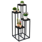 Northix - escalier fleuri noir sur 4 niveaux