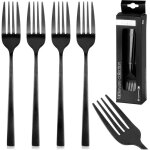 Northix - fourchettes a dessert en acier noir 4 pieces