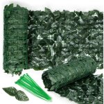 Haie de lierre artificiel 500x50 cm couverture de balcon verte masquage