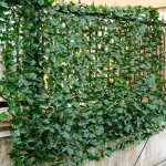 Haie murale de plantes artificielles feuilles de lierre ecran de confidentialite cloture de jardin exterieure ...