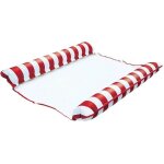 Northix hamac gonflable xxl blanc et rouge 138 cm