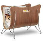 Northix - kiosque a journaux en bois courbe marron