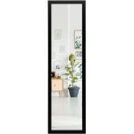 Northix - miroir rectangulaire pleine longueur avec crochet de suspension pour porte 33x119cm noir