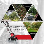 Northix - motobineuse electrique et cultivateur motobineuse electrique motobineuse de jardin rouge et ...
