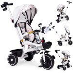 Northix - poussette tricycle pour enfants avec siege pivotant poignee de poussee et auvent ecotoys