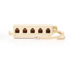 Northix - rallonge de cable de telecommunication rj11 male 5x rj11 46 femelle 020 m conception de cable ...