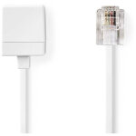 Northix - rallonge de cable de telecommunication rj11 male rj11 femelle 100 m conception de cable plat ...