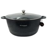 Northix - rosenberg rb 36m2 faitout en marbre avec couvercle en verre - 36 cm