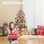 Northix - sapin de noel artificiel floque de 100 cm avec 80 lumieres led multicolores