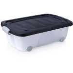 Boite de rangement sur roulettes - grande capacite durable polyvalente Boite de rangement sur roulettes - grande capacite durable polyvalente