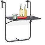 Northix - table de balcon pliable noire