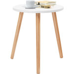 Northix - table basse table dappoint table a manger table de cuisine table de chevet bois blanc 883232 ...