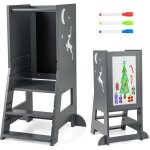 Northix - tour dapprentissage pour enfants 2 en 1 avec tableau et amplificateur double face tabouret ...