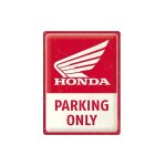 Nostalgic art - plaque d�corative en m�tal en relief 40 x 30 cm honda mc - parking only