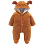 Nouveau - n� b�b� hiver filles gar�ons v�tements chaud animal ours oreilles salopette barboteuses combinaison ...