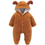 Nouveau - n� b�b� hiver filles gar�ons v�tements chaud animal ours oreilles salopette barboteuses combinaison ...