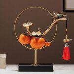 Nouvel ornement d�coratif en r�sine de kaki chinois, d�coration de biblioth�que, table basse, salon, ...