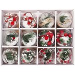 Nouvelle bo�te de d�coration suspendue en forme de boule de no�l transparente en plastique sans couture ...