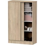 Nova armoire chambre rangement, meuble  chaussures, portes coulissantes 120x74x33cm bois - briebe