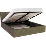 Nova confort - lit coffre tolsa 160 x 200 cm avec sommier � lattes relevable vert olive