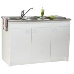 Nova - meuble sous �vier decliq 90x60cm 2 portes avec charni�res invisibles - neova - s13n22090