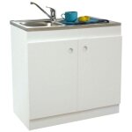 Nova - meuble sous �vier d�pliable decliq 80x60cm 2 portes avec charni�res invisibles - neova - s13n22080 ...