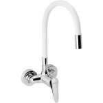 Novaservis - titania iris new - robinet d'vier avec bras flexible, blanc / chrome 94484, 0b