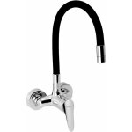 Novaservis - titania iris new - robinet d'vier avec bras flexible, entraxe 100 mm, noir / chrome 94484, ...