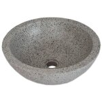 Noveaqua - jamais utilise] vasque  poser en terrazzo ronde grise - rondo