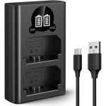 Np - fz100 batterie chargeur avec double emplacement et �cran lcd, chargeur micro usb et type - c pour ...