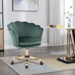 Dans les nuages - chaise de bureau r�glable en hauteur, fauteuil pivotant en velours avec roues, fauteuil ...