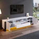 Dans les nuages - meuble tv 178 cm avec led 16 couleurs, banc tv avec rangement, pour écran jusqu'à 70 ... Dans les nuages - meuble tv 178 cm avec led 16 couleurs, banc tv avec rangement, pour écran jusqu'à 70 ...