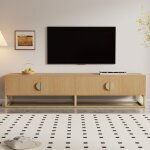 Dans les nuages - meuble tv 180 cm - banc t�l� de style moderne, meuble tele auex 4 portes, poign�es ...