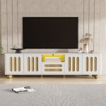 Dans les nuages - meuble tv 180 cm, avec led, 4 portes, tiroirs de rangement, étagère, pieds sphériques, ... Dans les nuages - meuble tv 180 cm, avec led, 4 portes, tiroirs de rangement, étagère, pieds sphériques, ...