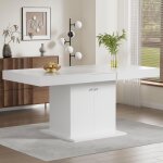 Dans les nuages - table à manger rectangulaire 140 - 180 cm, extensible, avec portes, espace de rangement, ... Dans les nuages - table à manger rectangulaire 140 - 180 cm, extensible, avec portes, espace de rangement, ...