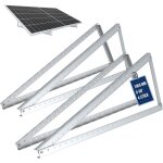 Nuasol - support pour panneau solaire jusqu' 105 cm - toit plat pv - rglable de 0  90  - lot de 4 ...
