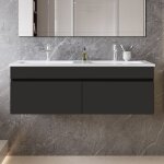 Ocean 120x45x40cm meuble de salle de bain, meuble sous vasque, avec vasque en c�ramique, double porte, ...