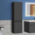 Ocean 30(l)x30(p)x110(h)cm meuble salle de bain anthracite meuble colonne salle de bain � suspendre