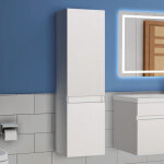 Ocean 30(l)x30(p)x110(h)cm meuble salle de bain blanc meuble colonne salle de bain � suspendre