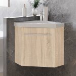 Ocean 39, 5 x 39, 5 x 42 cm meuble de salle de bain chêne avec vasque, meuble d'angle en forme de diamant ... Ocean 39, 5 x 39, 5 x 42 cm meuble de salle de bain chêne avec vasque, meuble d'angle en forme de diamant ...
