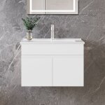 Ocean 59x38. 5x40cm meuble de salle de bain, meuble sous vasque, avec vasque en c�ramique, double porte, ...