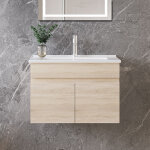 Ocean 59x38. 5x40cm meuble de salle de bain, meuble sous vasque, avec vasque en c�ramique, double porte, ...