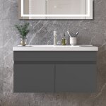 Ocean 79x45x40cm meuble de salle de bain, meuble sous vasque, avec vasque en cramique, double porte, ...