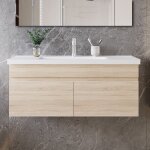 Ocean 99x45x40cm meuble de salle de bain, meuble sous vasque, avec vasque en cramique, double porte, ...