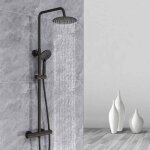 Ocean colonne de douche thermostatique - ensemble de douche en laiton ronde 3 jets - mitigeur r�glable ...