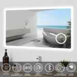 Ocean sanitaire - ocean led miroir de salle de bain tactile 140x80cm avec horloge loupe bluetooth 3 couleurs ... Ocean sanitaire - ocean led miroir de salle de bain tactile 140x80cm avec horloge loupe bluetooth 3 couleurs ...