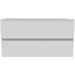 Ocean meuble de salle de bain 99cm sans vasque, 2 tiroirs, suspendu, blanc mat